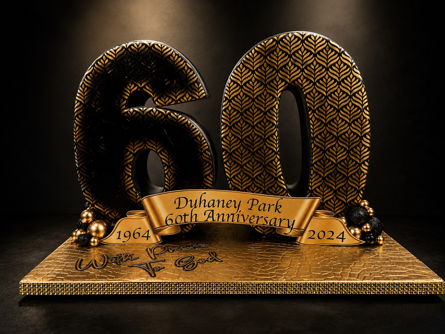 Duhaney Park standing number cake by Sweet Mischief JA