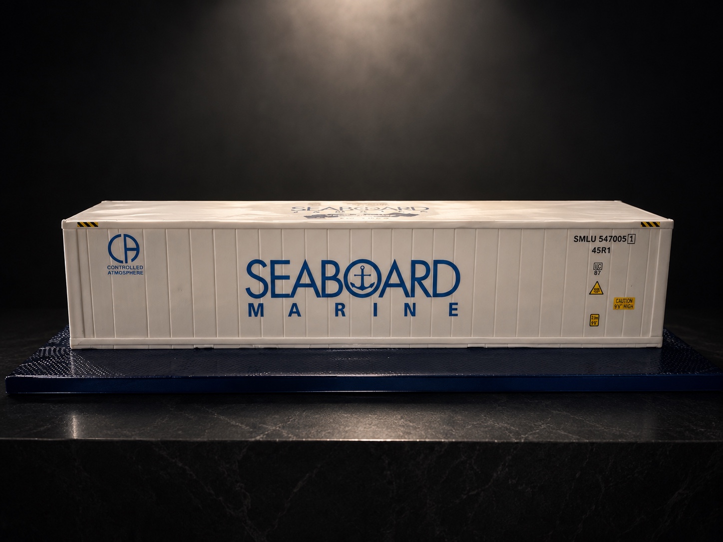 Seaboard Marine container cake by Sweet Mischief JA