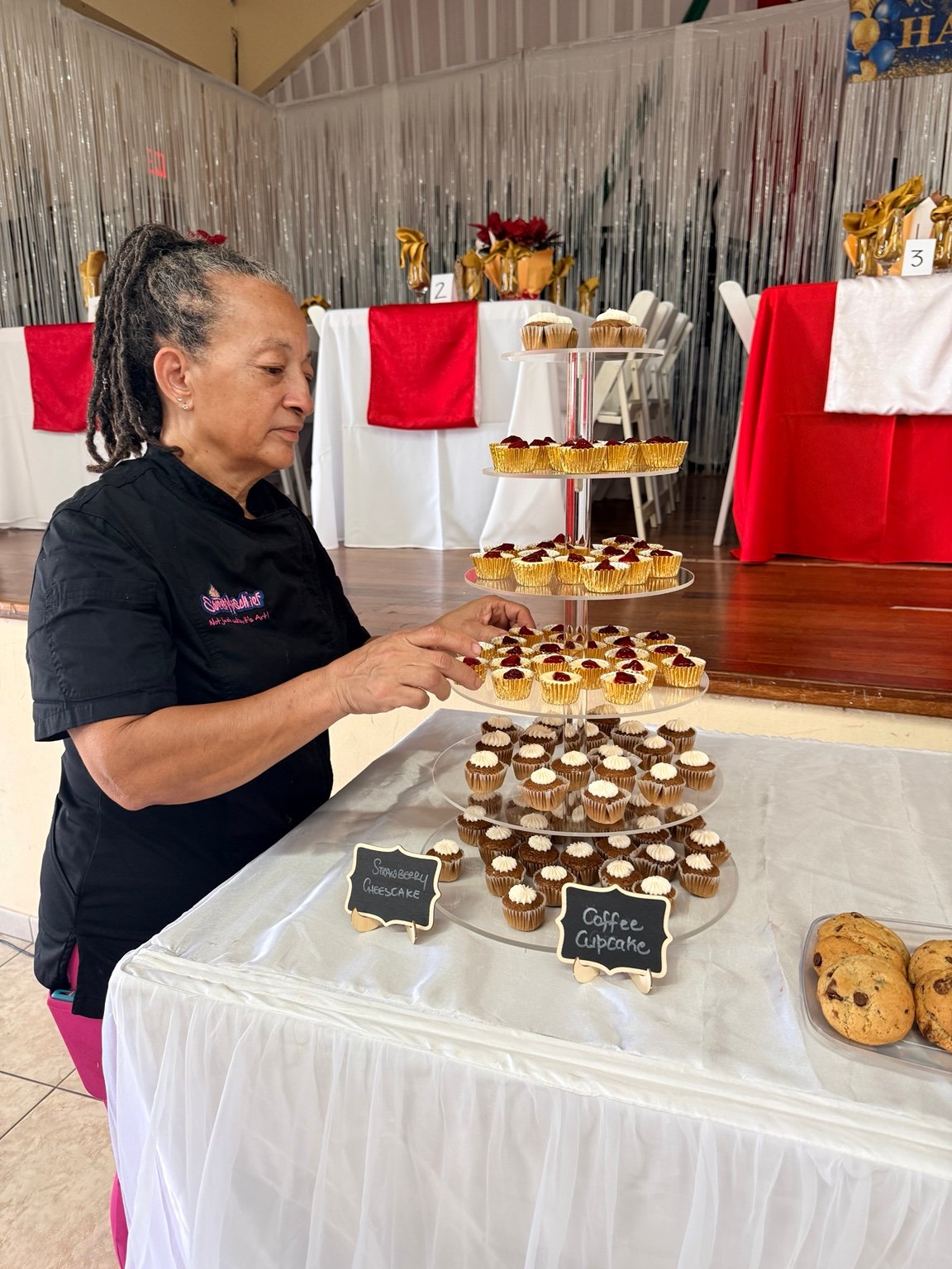Styled dessert station setup by Sweet Mischief JA