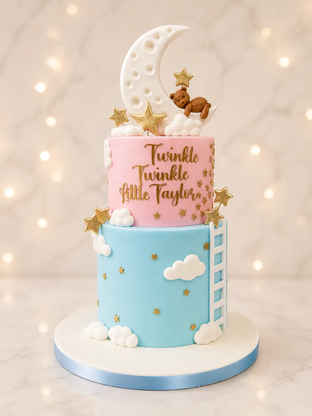Welcome Baby Cake — baby shower cake by Sweet Mischief JA in Kingston, Jamaica