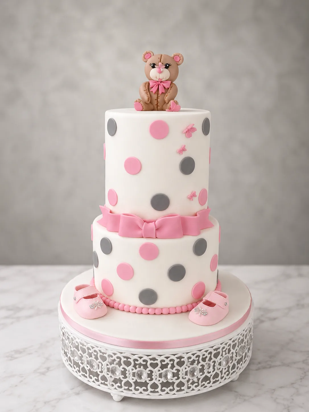 First Birthday Celebration Cake — baby shower cake by Sweet Mischief JA in Kingston, Jamaica