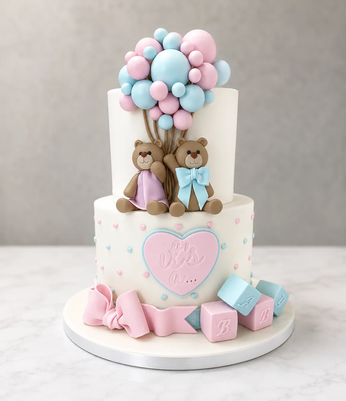 Teddy Bear Baby Shower Cake — baby shower cake by Sweet Mischief JA in Kingston, Jamaica