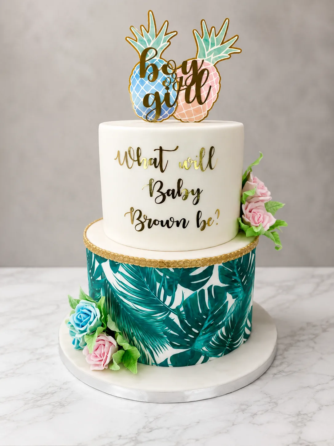 Baby Shower Celebration Cake — baby shower cake by Sweet Mischief JA in Kingston, Jamaica