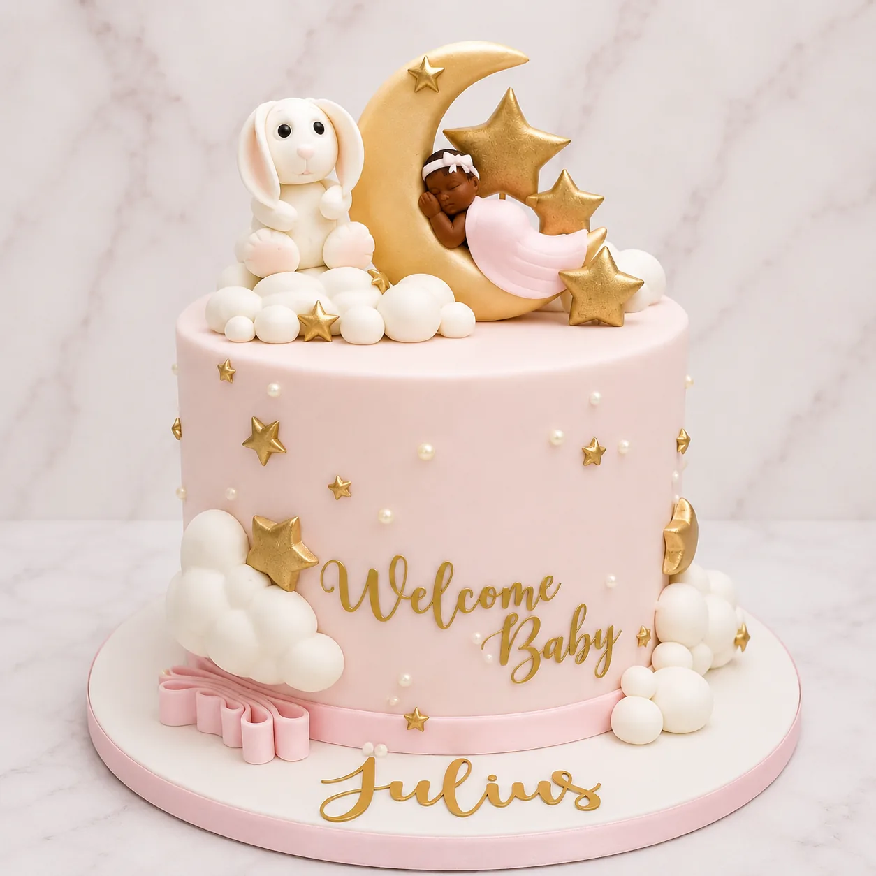 Baby Shower Celebration Cake — baby shower cake by Sweet Mischief JA in Kingston, Jamaica
