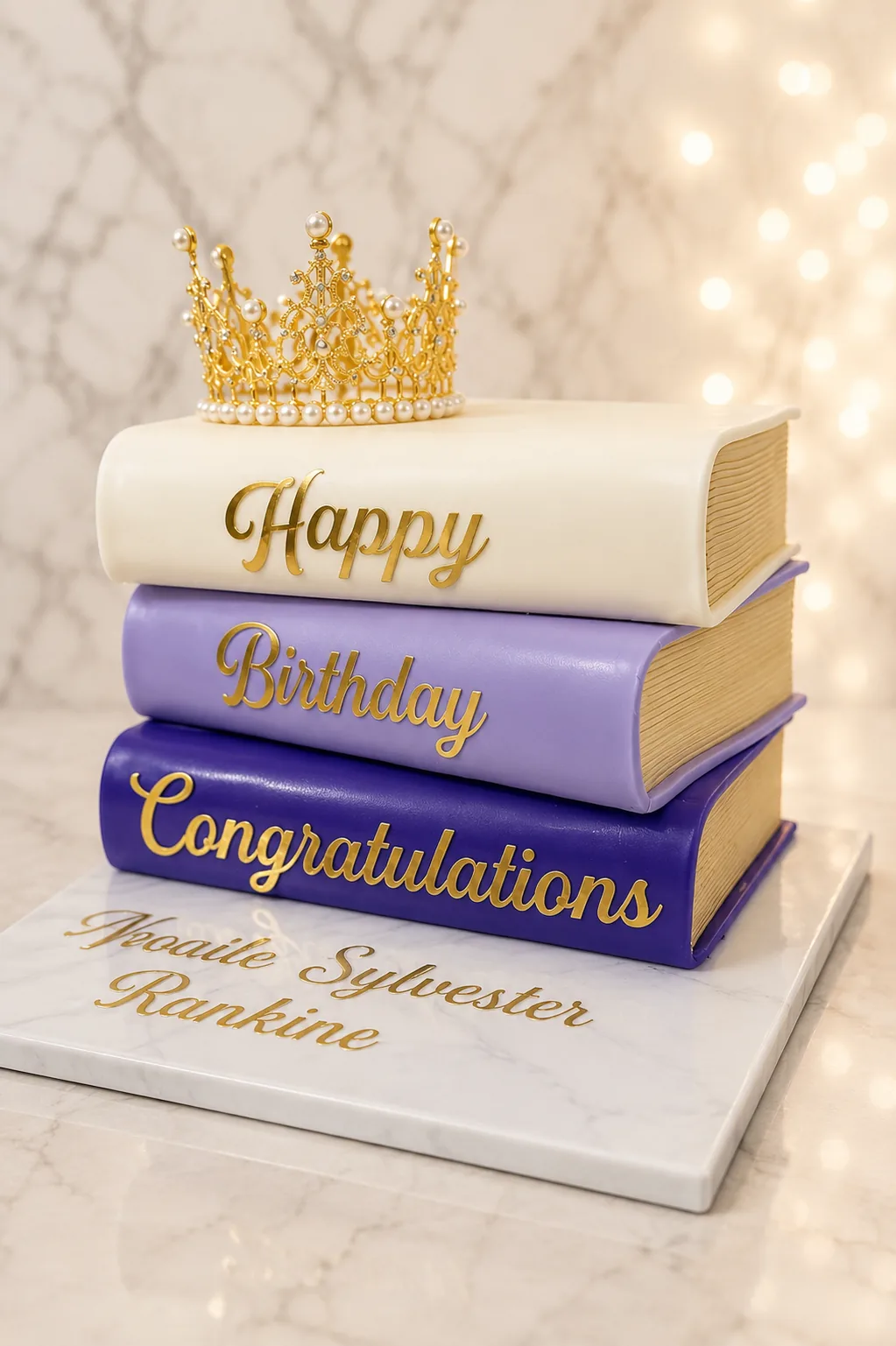 Luxury birthday celebration cake in Jamaica by Sweet Mischief JA, design 6
