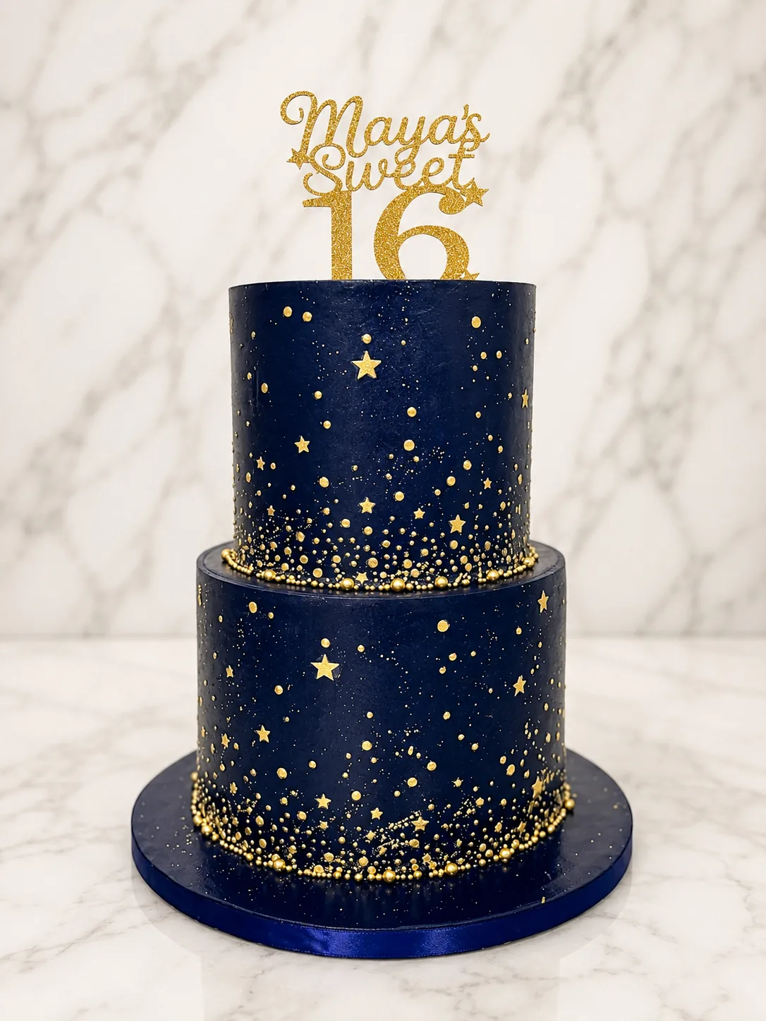 Luxury birthday celebration cake in Jamaica by Sweet Mischief JA, design 26