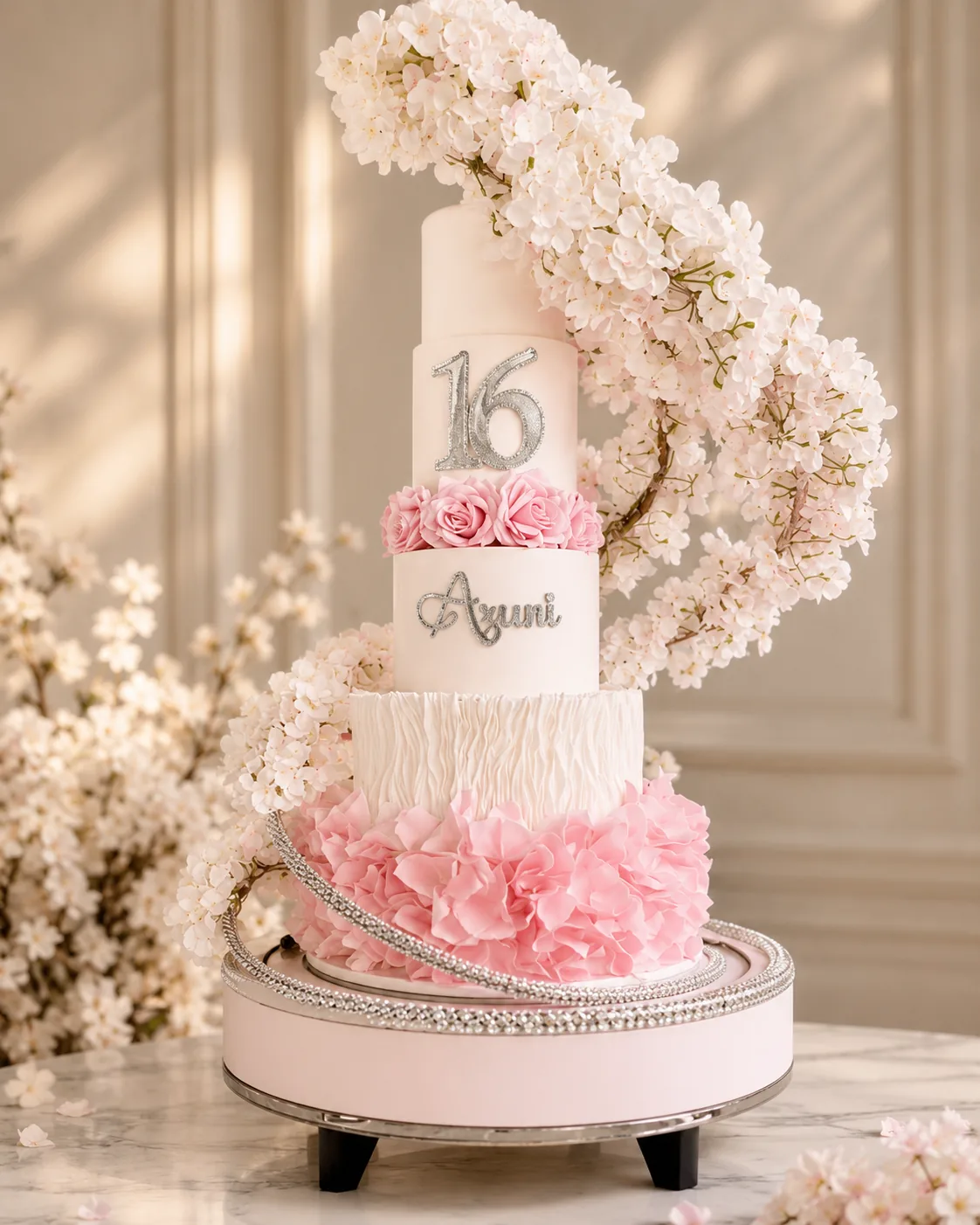 Luxury birthday celebration cake in Jamaica by Sweet Mischief JA, design 37