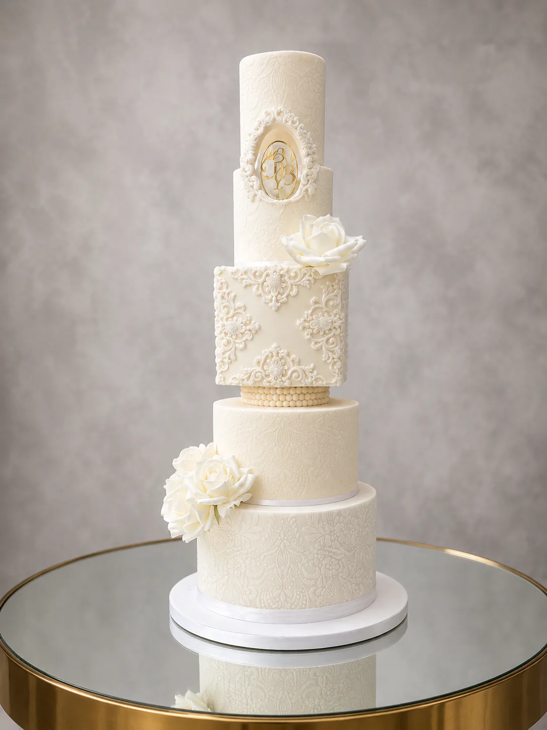 Modern Romance Wedding Cake — custom wedding cake by Sweet Mischief JA in Kingston, Jamaica