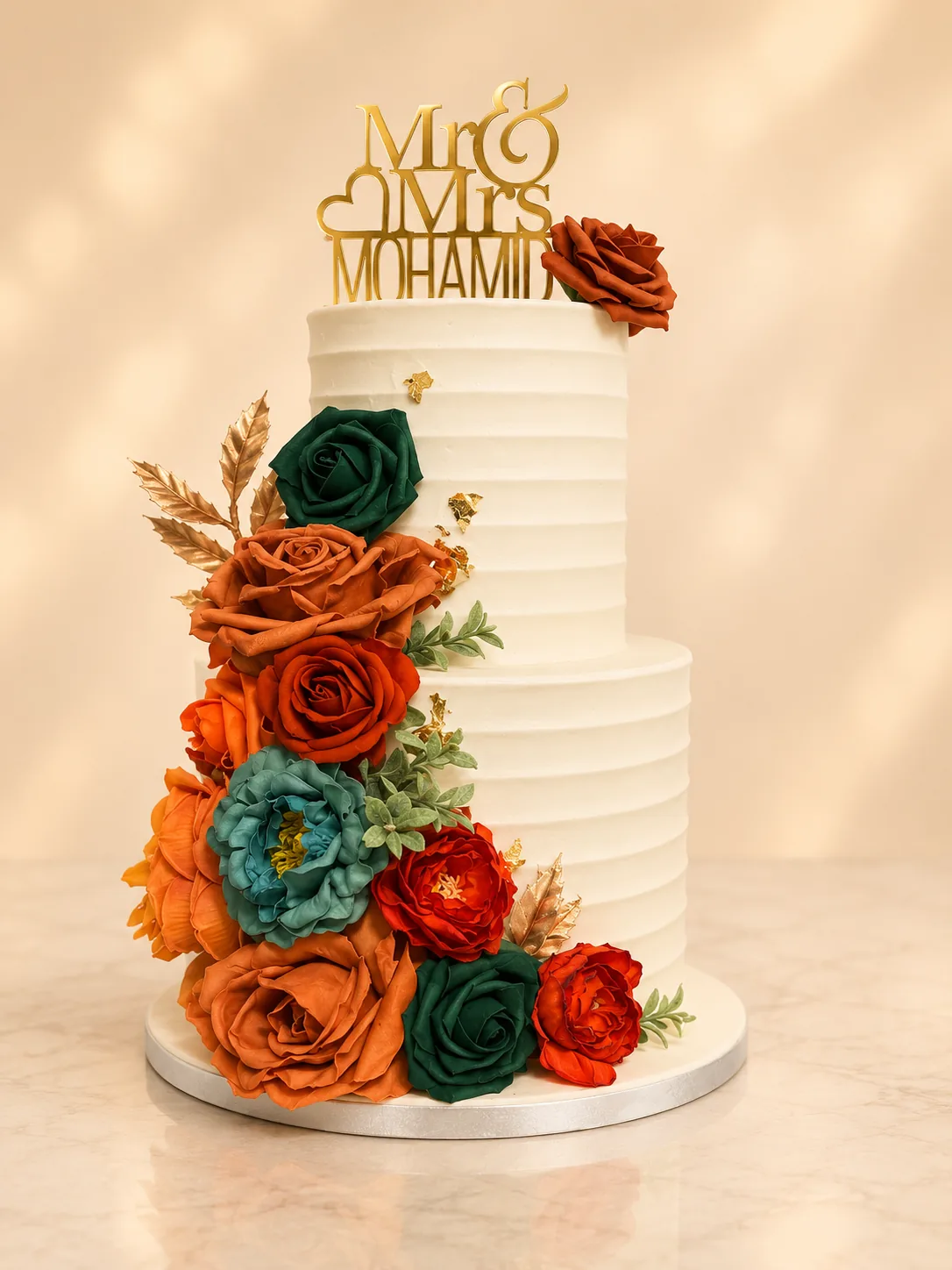 Timeless Tiered Wedding Cake — custom wedding cake by Sweet Mischief JA in Kingston, Jamaica