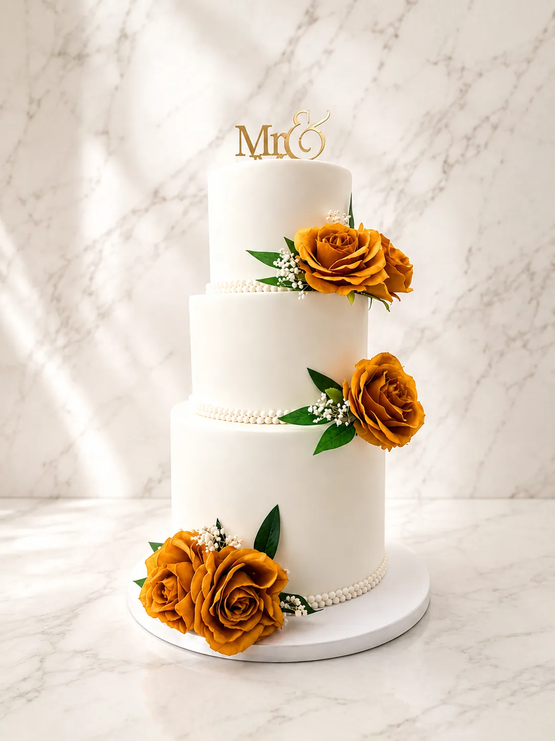 Classic Wedding Cake Design — custom wedding cake by Sweet Mischief JA in Kingston, Jamaica