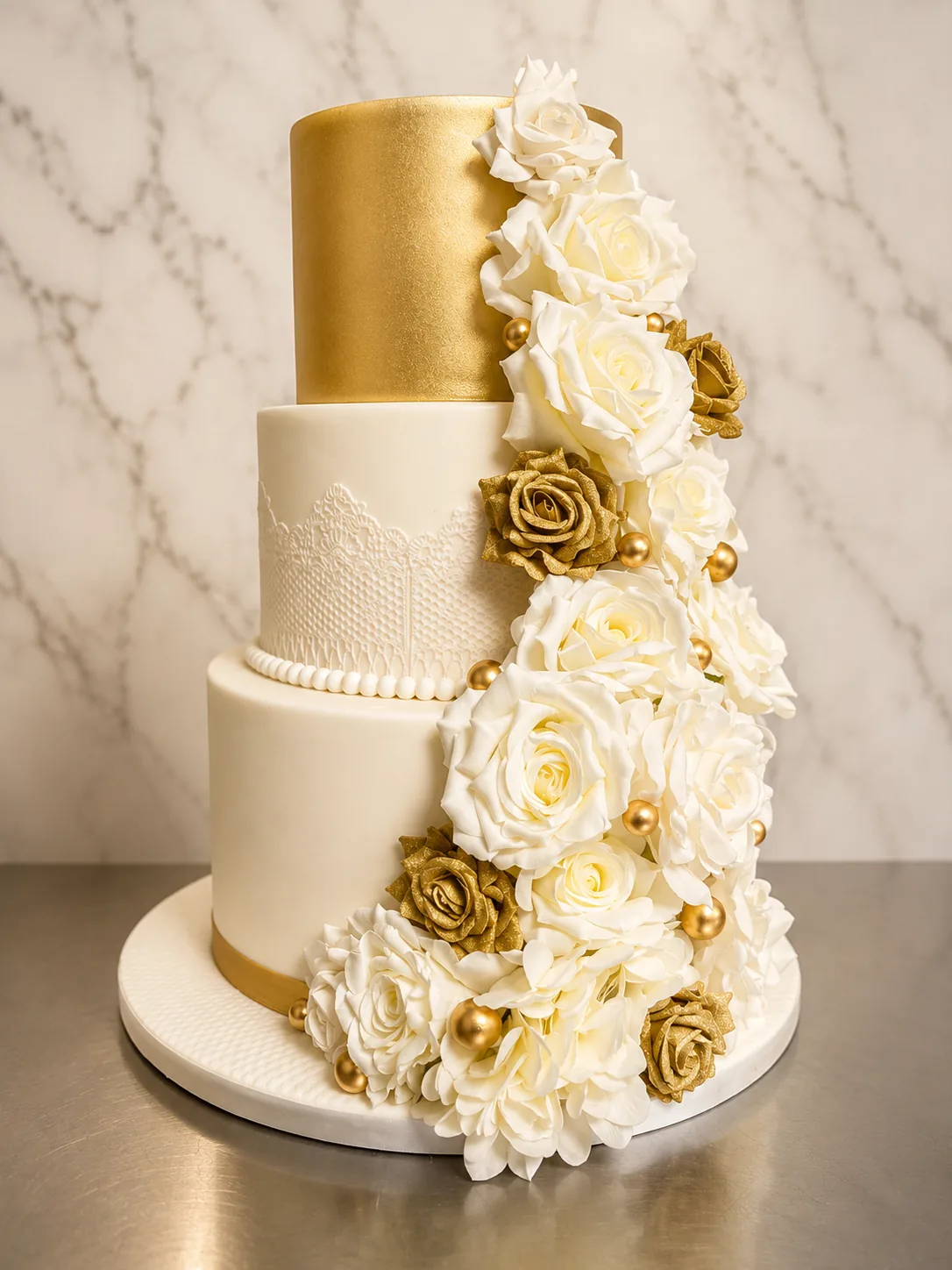 Classic Wedding Cake Design — custom wedding cake by Sweet Mischief JA in Kingston, Jamaica