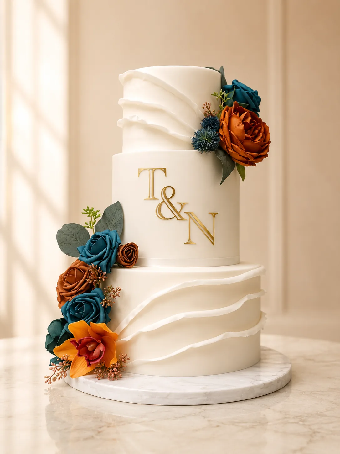 Timeless Tiered Wedding Cake — custom wedding cake by Sweet Mischief JA in Kingston, Jamaica