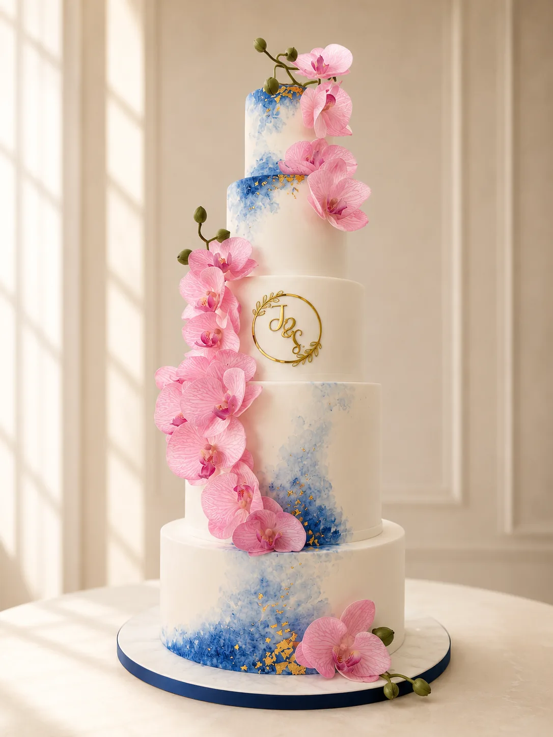 Modern Romance Wedding Cake — custom wedding cake by Sweet Mischief JA in Kingston, Jamaica