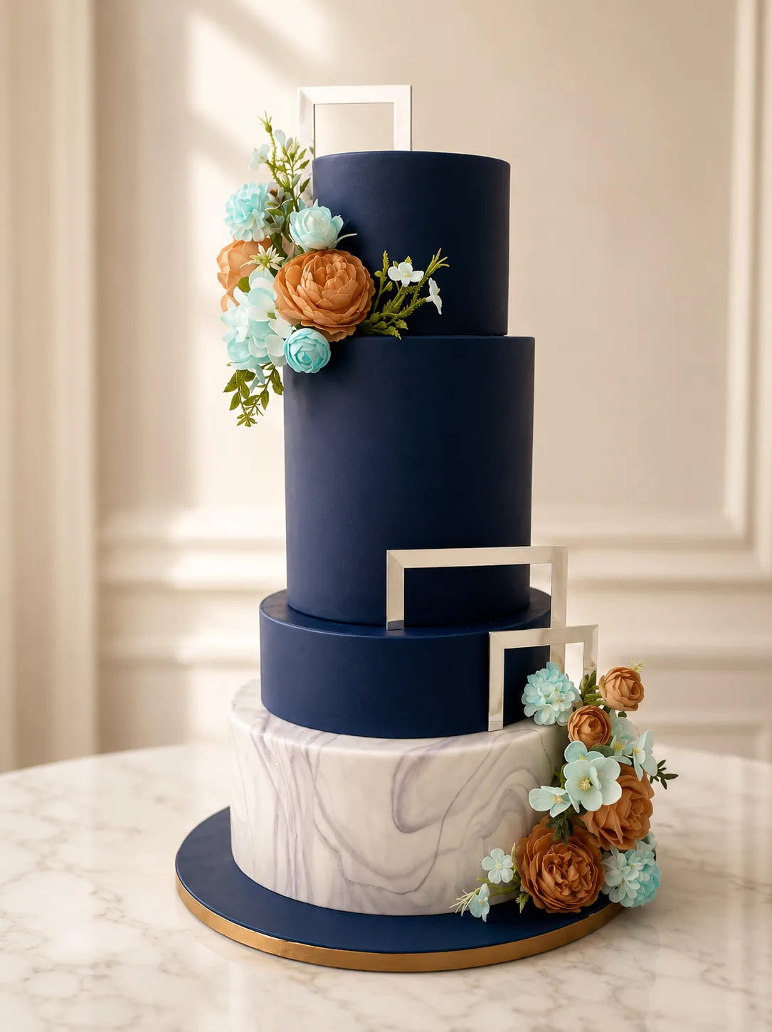 Luxury Wedding Statement Cake — custom wedding cake by Sweet Mischief JA in Kingston, Jamaica