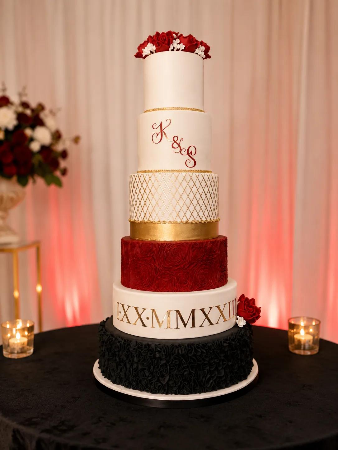 Classic Wedding Cake Design — custom wedding cake by Sweet Mischief JA in Kingston, Jamaica