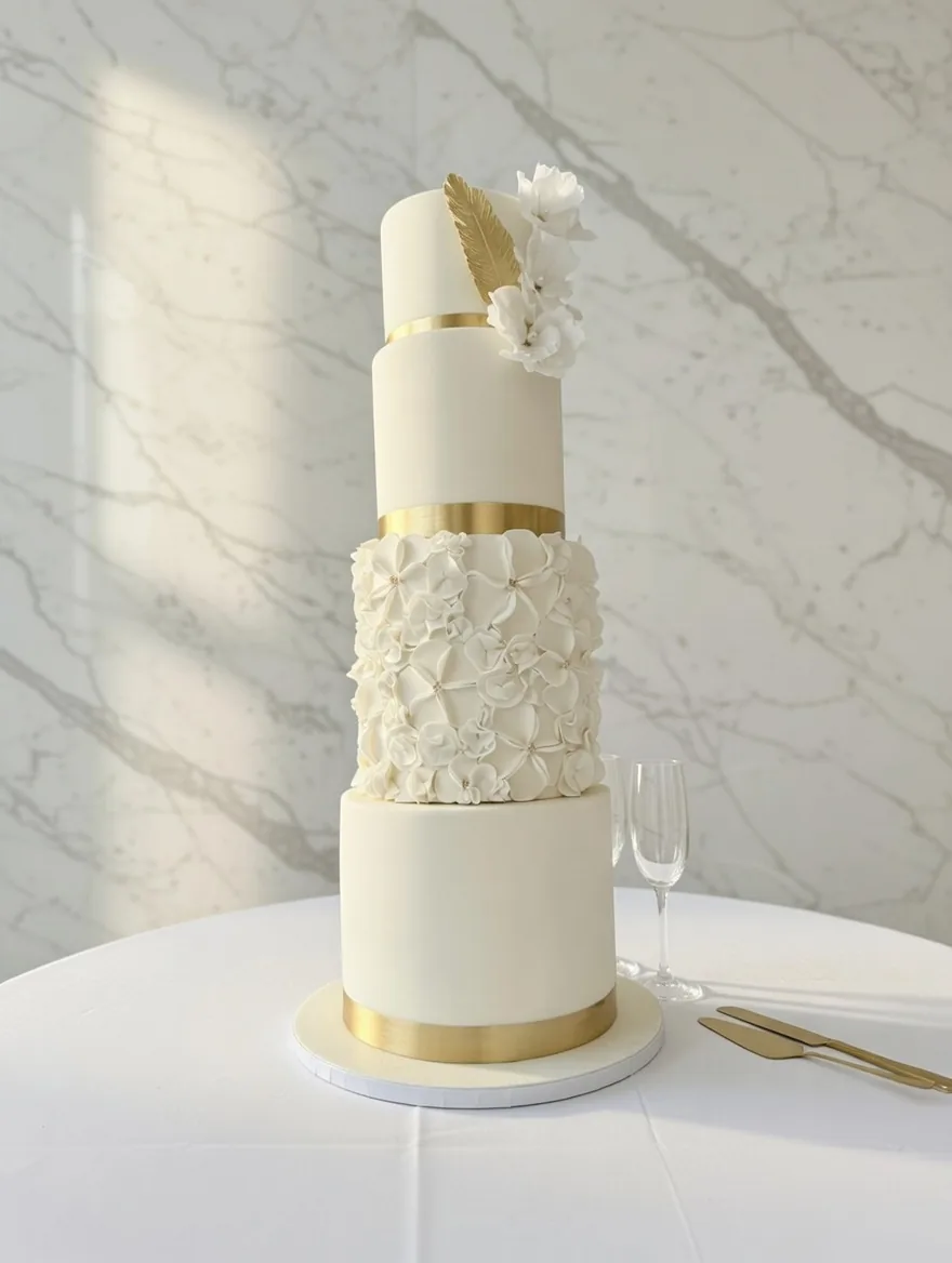 Signature Wedding Cake — custom wedding cake by Sweet Mischief JA in Kingston, Jamaica