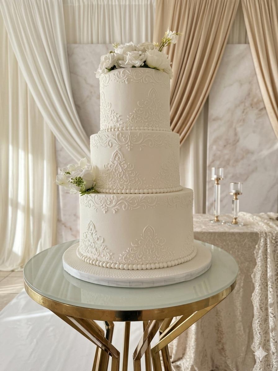 Elegant Wedding Cake by Sweet Mischief JA