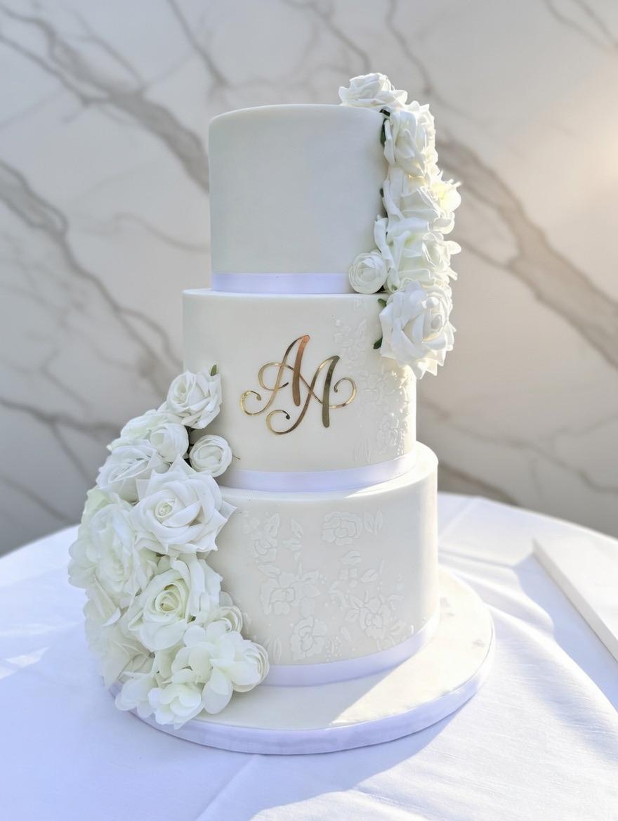 Elegant Wedding Cake by Sweet Mischief JA