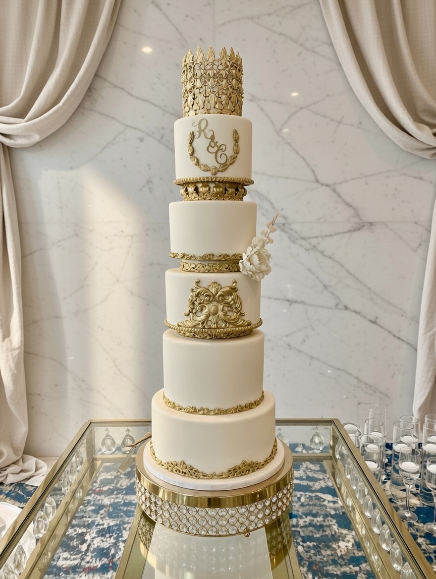Luxury Wedding Cake by Sweet Mischief JA