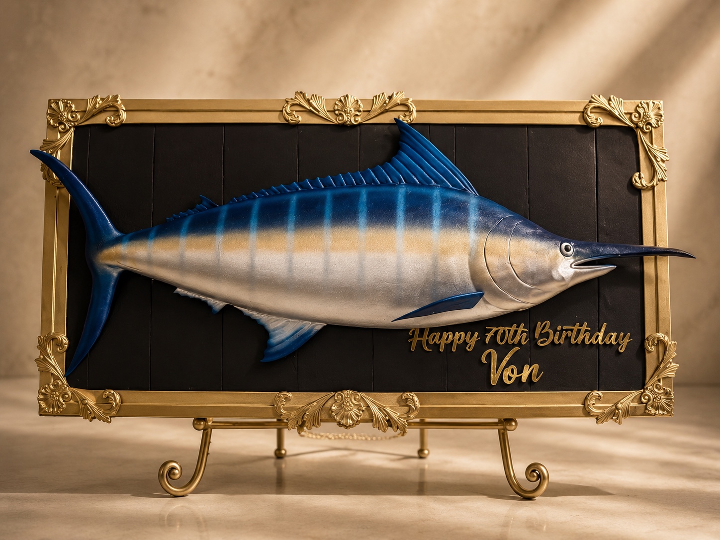 Blue Marlin Plaque by Sweet Mischief JA