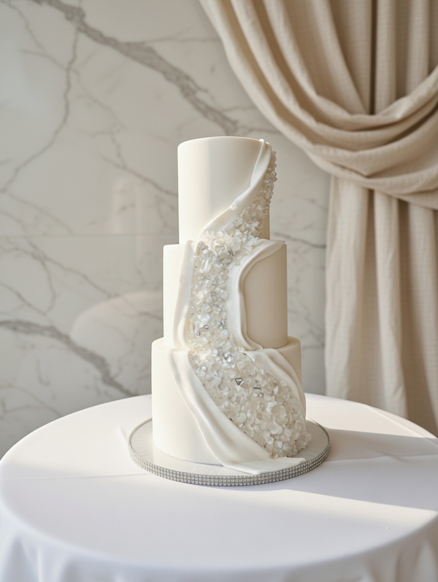 Luxury wedding cake by Sweet Mischief JA in Jamaica